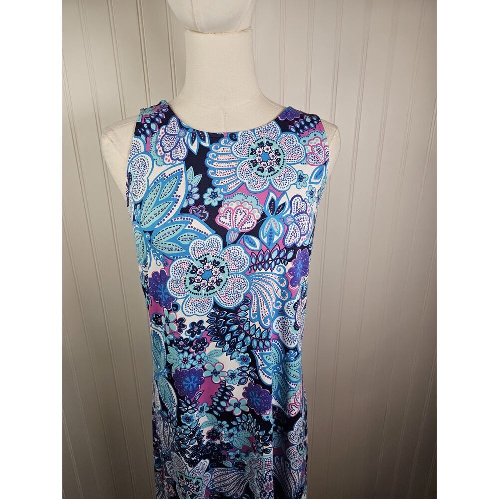Talbots Effortless Jersey Shift Dress Runway Floral Women's Size S Stretch - Picture 2 of 6